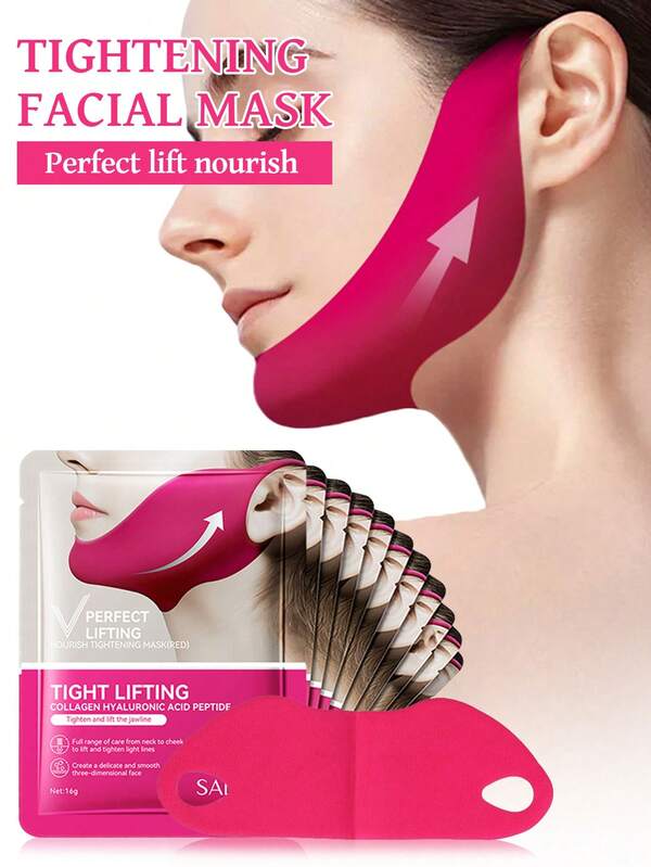 1/2/3/5/10/15/20 einfache elastische Ohrhaken-Gesichts-V-Form-Lifting-Bandage Gel-Gesichtsmaske, Kinn-Lifting-Patch, feuchtigkeitsspendende Gel-Ohrhaken-Gesichtsmaske, wiederverwendbar, sehr geeignet für tägliches Tragen, Zuhause, Schlaf und Entspannung