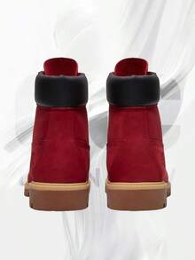 Timberland 6" Premium Waterproof Boot Dark Red Nubuck– Men's Lifestyle Sneakers – Shoes For Man -Vintage-Spring & Summer-Inspired Running Shoes, Shock-Absorbing Comfort, Gym To Streetwear Casual Wear-Mother's Day Gifts-Father's Day Gift-TB0A41MWEQ1 - 深紅色 - 查看 4