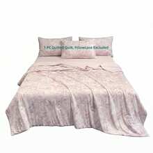 1pc Digital Printing Cooling Quilt - High-End Luxurious Super Soft Cooling Summer Quilt, Lightweight And Suitable For All Seasons, Featuring Modern Fresh Floral Patterns, 100% Polyester, Machine Washable, Suitable For Single/Double Bed, Hotel, Camping And Home Decor, Hotel-Level Luxury Bedding | Modern Quilting Design | - Dusty Pink - View 8