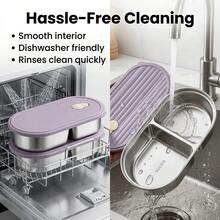 Portable 304 Stainless Steel Lunch Box,Leak Proof Fruit Salad Food Storage Container, Stackable Bento Box, Dishwasher & Microwave Allowable, Suitable For Student And Adult Use In Home, School,Office, Outdoor Camping, Picnic,Travel, Back To Schoo - Multicolor - View 9