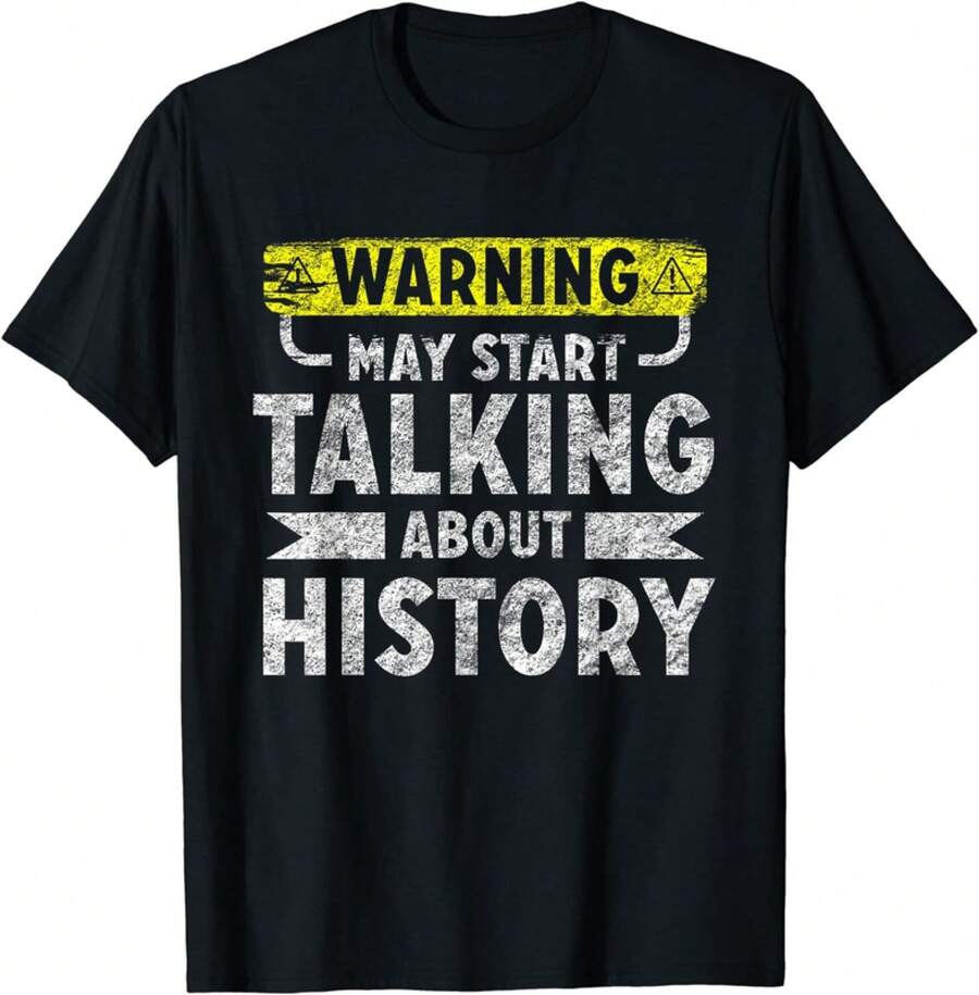 I Love History Shirt Funny History Lover Gifts Gift Unisex T-Shirt - 黑色 - 查看 1