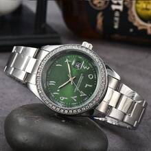 Cross-Border Bestseller: Laojia Diamond Bezel, Middle Eastern Arabic Numeral Dial, Three-Hand Men's Quartz Watch, Manufacturer Wholesale Al088 - B - View 2