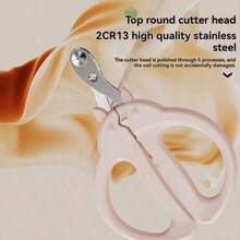 1pc Professional Cat Nail Clippers With Safety Guard Round Hole Anti Bleeding, Perfect For Cats Of All Sizes And Breeds - single hole - View 8