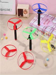1/3/5pcs Random Color Plastic Streamer Flying Disc, Outdoor Toy, Launcher, Christmas/Valentine's Day/Mother's Day/Father's Day/Eid/Spring Festival/April/Back To School/Party Favor, Stress Relief, Indoor/Outdoor Use (Random Color) - Multicolor - View 8