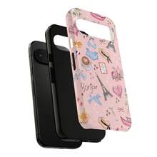 Pink Parisian Phone Case, French Floral Bow  Cover, Coquette Style - 1 Piece Of Picture Color - View 10