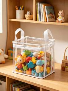 OBOVAY 1pc Storage Bag With Zipper And Handle, Suitable For Stuffed Animal Storage, Bedroom Essentials, Newborn Essentials, Kids Room And Nursery - Multicolor - View 2