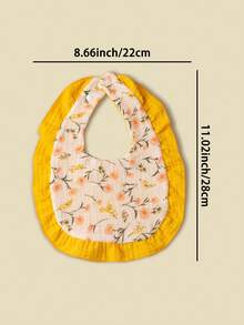 1pc Customized Text, Custom Embroidered, Exquisite Lace Baby Bib, Soft And Skin-Friendly, Newborn Anti-Spit-Up Bib - Multicolor - View 5