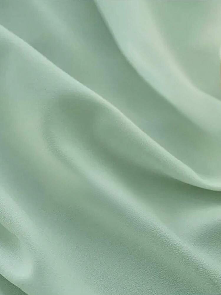 1件裝 奢華3D紋理薄荷綠透視窗簾，半透明不透視，高透明度雪紡垂簾，適用於客廳與臥室 - 薄荷綠 - 查看 3