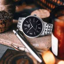 Retro Elegant Anti‑Scratch Wristwatch Casual Office Wedding Birthday Gift For Men ORIENT RA‑AC0J08B10B - Black - View 3