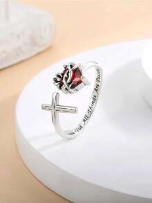 1pc Exquisite Cubic Zirconia Ring, Suitable For Women, Ideal For Weddings, Engagements, Anniversary Parties, Valentine's Day Gifts - 1# - View 6