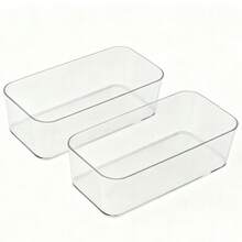 Multiple Combination Transparent Drawer Storage Boxes, Cosmetic Organizer Boxes, Freely Combinable Dividers, Convenient Placement, Organizing Boxes For Office Desk Drawer Bedroom Storage - Clear - View 12