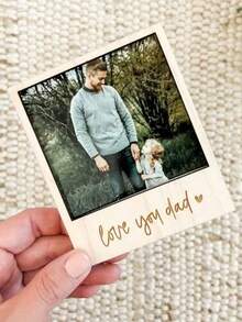 2026 Holzfotorahmen zum Vatertag, Beste Vater Holzdekoration, Geschenk der Tochter, des Sohnes oder der Ehefrau zum Vatertag für Vater und Ehemann, Tischfotorahmen - A - Übersicht 3