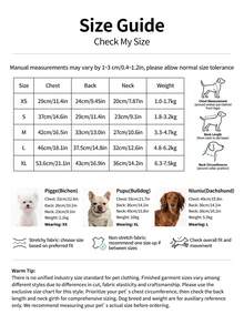 PETCIRCLE 1件宠物服装，室内外皆宜，欧美韩风，适合贵宾犬、泰迪犬、小型犬和幼犬，休闲舒适，LOVE项链T恤 - 黑色 - 查看 8