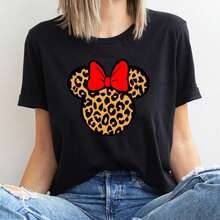 Disney Leopard Print Minnie Family Matching Shirts, Cute Disney Sweatshirt, Leopard  Minnie Mouse Hoodie, Disney Family Vacation Shirts-- Disneys Disneyland Paris The Magic Kingdom Disneyesque B6Holiday Gifts Valentine's Day Gifts Earth Day Gifts Oktoberfest Gifts Summer Bank Holiday Gifts - màu đen - Xem 1