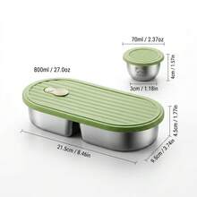 Portable 304 Stainless Steel Lunch Box,Leak Proof Fruit Salad Food Storage Container, Stackable Bento Box, Dishwasher & Microwave Allowable, Suitable For Student And Adult Use In Home, School,Office, Outdoor Camping, Picnic,Travel, Back To Schoo - Multicolor - View 21