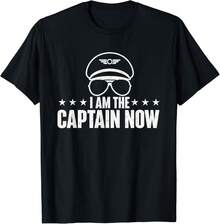 I Am The Captain Now - Airplane Aircraft Lover Airline Pilot Gift Unisex T-Shirt - Black - View 6