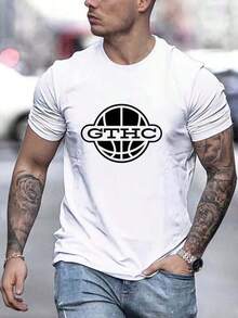 1 Camiseta Playera de baloncesto GTHC para hombre con estampado, ideal para el verano al aire libre - Negro - Ver 1