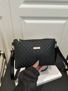 New Rhombus Women's Handbag, Versatile Shoulder Bag, Niche Crossbody Sweet Mini Square Bag, Spring/Summer - Black - View 3