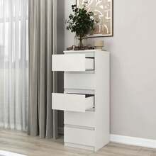 Multifunctional Vertical Drawer Cabinet: Minimalist Design Perfect For Small Spaces, Ideal For Bedroom End-Of-Bed Storage, Living Room Sideboard, Or Entryway Organization. Features Silent Slides And An Anti-Tip Safety Structure - Multicolor - View 6