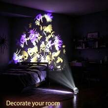 1pc Halloween Dynamic Projection Night Light, Plug-In Type, No Battery, 360° Rotation, Creates Unique Halloween Atmosphere, Holiday Ambiance, Birthday Gift, Suitable For Bedroom, Living Room Ceiling, RV Camping - Halloween Dynamic Projector Light [Plug-in Version] - View 9