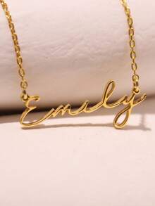 1 pièce Collier avec prénom de style minimaliste personnalisé, collier avec prénom en or, bijoux personnalisés, cadeaux pour elle, colliers minimalistes, cadeaux d'anniversaire, colliers pour femmes, bijoux pour femmes, colliers avec prénom personnalisés, articles personnalisables, cadeaux personnalisés, fête des mères, cadeaux de saison des fêtes - Multicolore 2 - Voir 9