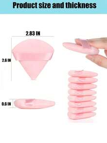 1pc/5pcs Triangle Makeup Sponge, Exfoliating Facial Sponge, Multi-Functional Makeup Tool, Travel And Home Essential, Beauty, Makeup Puffs, Sponge Set, Concealer Sponges, Makeup Beginners, Makeup Sponges, Sponges Help Perfect Liquid Application. - Multicolor - View 2