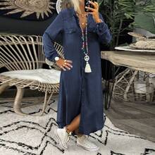 Women Maxi Dresses - Light Blue - View 5