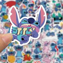 50 piezas Pegatinas Disney Stitch Exquisitas y Divertidas Pegatinas Decorativas para Cuadernos Fundas de Teléfono Pegatinas Creativas de Dibujos Animados - 1 Set - Ver 6
