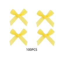 100 piezas Decoraciones de moño de cinta mini de 1.38*1.38 pulgadas, adecuadas para manualidades DIY y fiestas, cumpleaños, Navidad, compromiso, boda, Día de San Valentín, etc., 8 colores disponibles - Arco - Ver 15