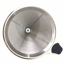 1pc Double Layer Coffee Filter, Small/Medium/Large 3 Sizes, Stainless Steel Material, Easy To Clean, With Heat-Insulated Handle, Suitable For Home, Office, Camping, Ideal Accessory For Brewing Coffee, Hot Drinks, Tea - Silver - View 12