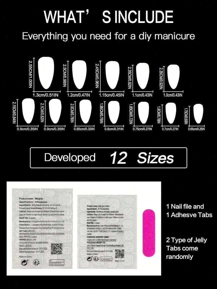 24Pcs Short Almond Press On Nails, Nude & Pink Fake Nails, Artificial Nail Tips For Women, Featuring 3D Starfish, Citrus Slice & Water Drop Charms. Glossy Elegant False Nails, Suitable For Party, Daily Wear, Great Gift For Ladies Nail Supplies - Multicolor - View 7
