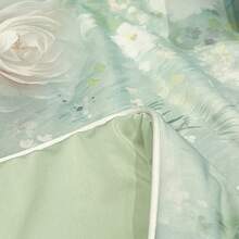 1pc Digital Printing Cooling Quilt - High-End Luxurious Super Soft Cooling Summer Quilt, Lightweight And Suitable For All Seasons, Featuring Modern Fresh Floral Patterns, 100% Polyester, Machine Washable, Suitable For Single/Double Bed, Hotel, Camping And Home Decor, Hotel-Level Luxury Bedding | Modern Quilting Design | - Mint Green - View 10