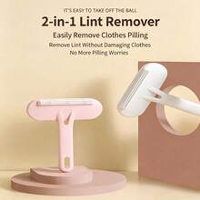 2-In-1 Dual-Effect Hair Removal Design, Electrostatic Adsorption To Remove Lint, Does Not Damage Fabric, One-Button Cleaning Lint And Hair Removal Tool - Hồng - Xem 3