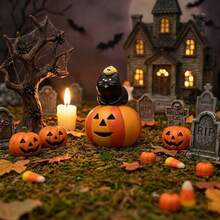 Creepy Cute Ghost Cat Resin Statue - Interesting Halloween Desktop Decor, Suitable For Tiered Tray Decoration In Home Office, Gift For Cat Lovers - Cat - View 8