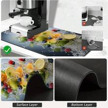 1pc Dish Drying Mat, Coffee Machine Mat, Vibrant Citrus Berry Splash Pattern, Highly Absorbent, Suitable For Dining Table, Cafe, Kitchen Counter, Multipurpose Drainage Mat, Home Gift, Tabletop Decor - XYLSD-424 - View 10