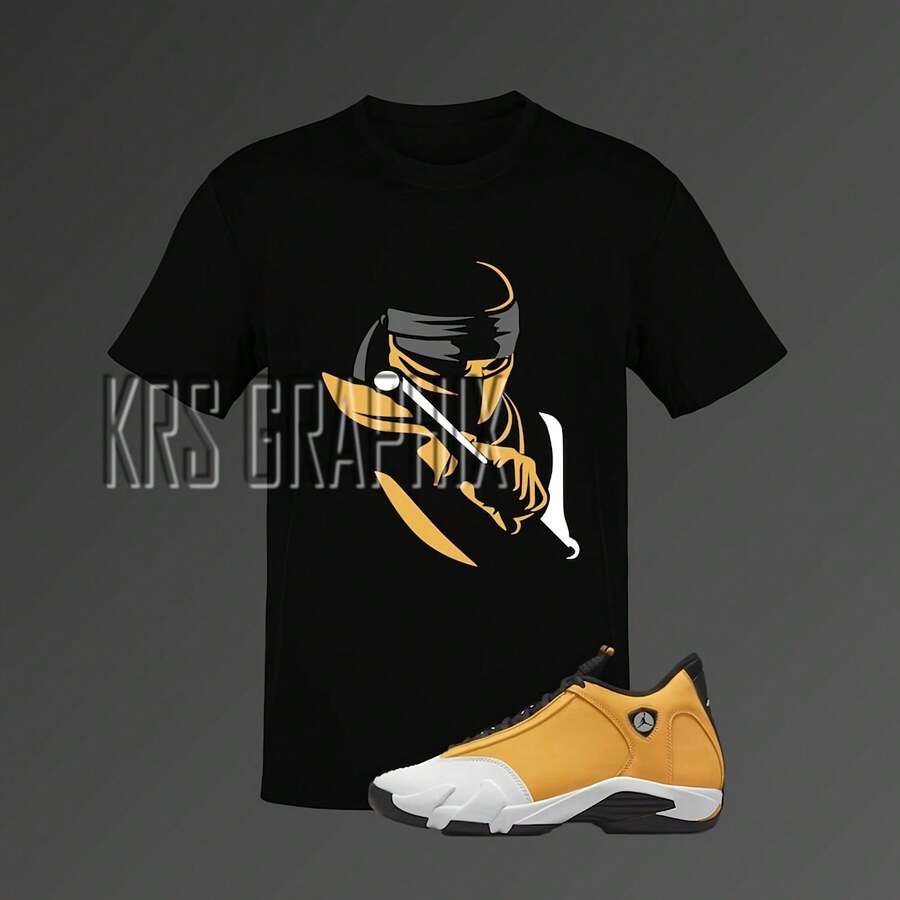 Shirt To Match Jordans 14 Ginger - Ginger 14 Retro Shirt - Ginger 14 Retro Tee - Sneaker Matching Gift - Shape - View 1