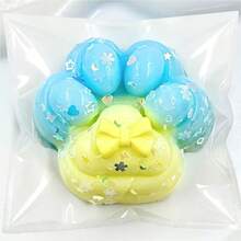 1pc Caramel Gradient Cat Paw Squeeze Toy | Cat Paw Squeeze Toy | A Soothing Sensory Toy, Perfect As A Classroom Reward Or Party Gift. Suitable For Children And Adults, A Top Choice For Birthday/Christmas/Halloween Holiday Gifts. - Multicolor - View 11