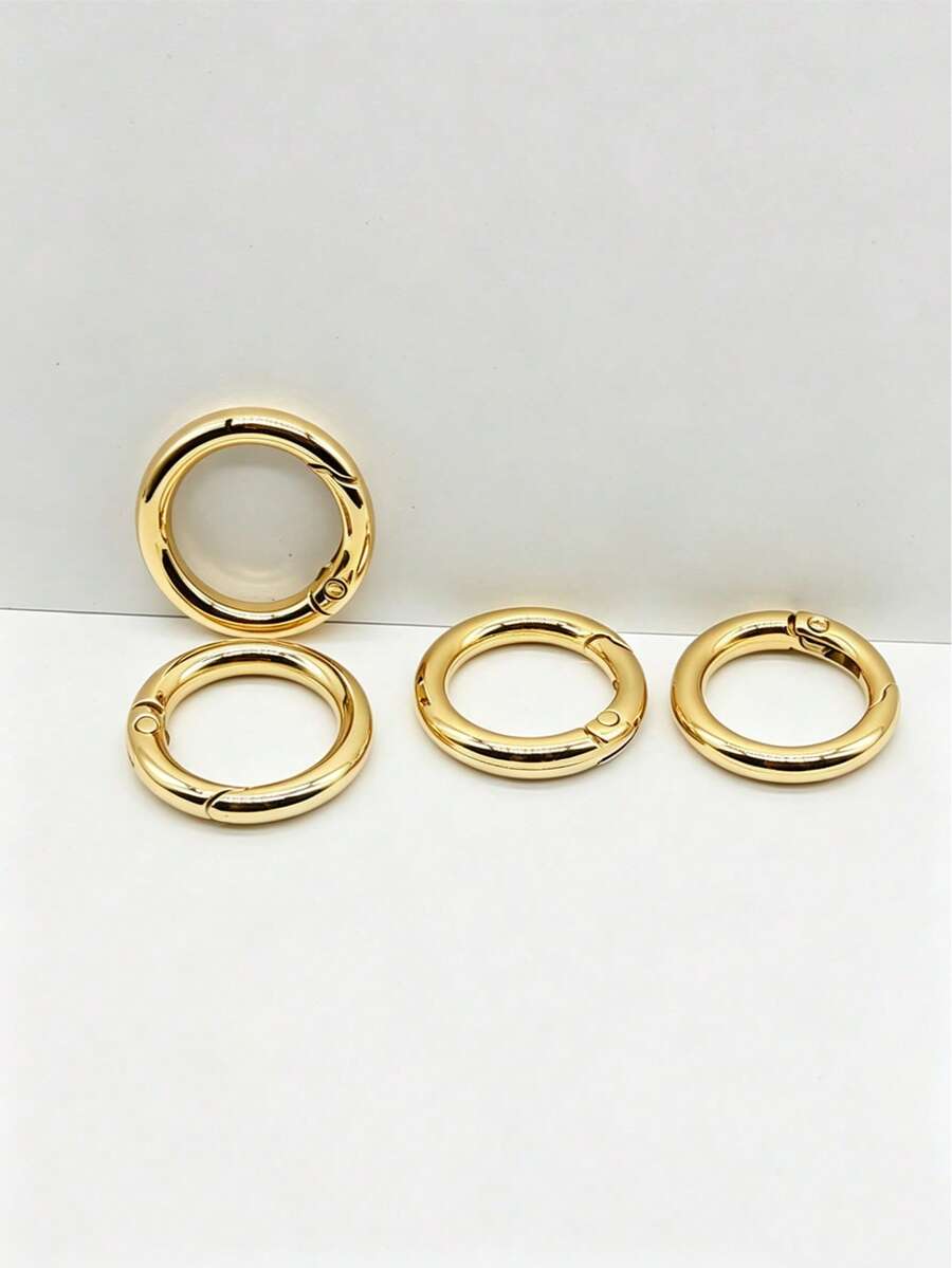 1000pcs 23mm Metal Open O-Rings, Multi-Purpose DIY Craft Connecting Hardware, Durable Iron O-Shaped Clasps, Suitable For Handmade Keychains, Jewelry Making, Bag Charms And Various DIY Craft Accessories - Gold - View 1