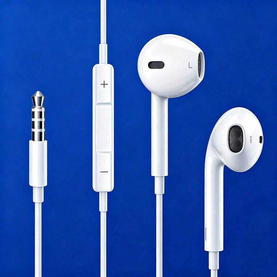 高品质有线入耳式耳机，带麦克风 - 兼容智能手机、电脑、游戏、卡拉OK。有线操控，带麦克风，音质出色，3.5mm通用接口，男女皆宜，是送给朋友的绝佳礼物。