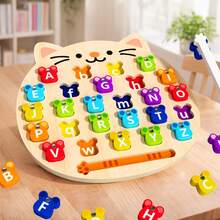 Magnetic Letter Matching Puzzle, Montessori Toy, Suitable For 3-5 Years Old Children; Educational Letter Operation Learning Toy, Suitable For Girls And Boys, Children's Birthday-Christmas Gift - Magnetic Letter Pairing - View 2