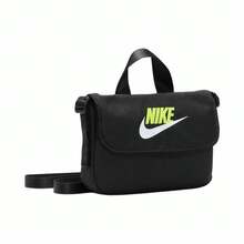 Nike 休閒純色肩背包，運動百搭斜背包，中性基本款，黑色 FQ5815-010 - 黑色 - 查看 4