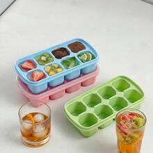 1/2/4pcs 8 Grids Plastic Ice Mold With Lid, Reusable Fruit & Beverage Ice Tray, Beer Refrigeration Tool, Suitable For Refrigerator Ice Maker In Kitchen, Restaurant,Bar - View 3