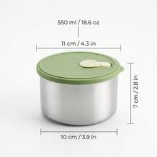 304 Stainless Steel Food Container, Stackable Refrigerator Sealed Fresh-Keeping Box, Fruit And Vegetable Meat Storage Box With Lid, Large Capacity Food Preservation Box, Suitable For Kitchen Food Storage And Organization - Multicolor - View 27