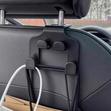 1/2pcs Multifunctional Car Seat Back Hook With Cup Holder And Phone Holder, Car Seat Headrest Hook, Car Interior Storage Organizer, Car Seat Back Hanging Hook Rack, Car Accessories, Travel Essentials, Car Hanging Storage Tool, Father's Day Gift - Multicolor - View 5