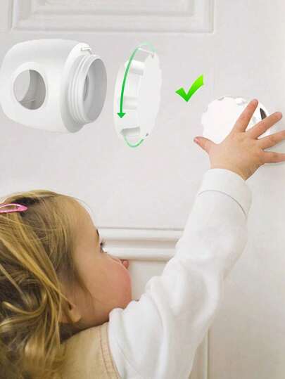 1 cái bảo vệ núm cửa, nắp khóa cửa hình cầu chống mở cho trẻ em, nắp bảo vệ khóa tròn hình cầu, nắp bảo vệ tay nắm cửa chống mở cho trẻ em