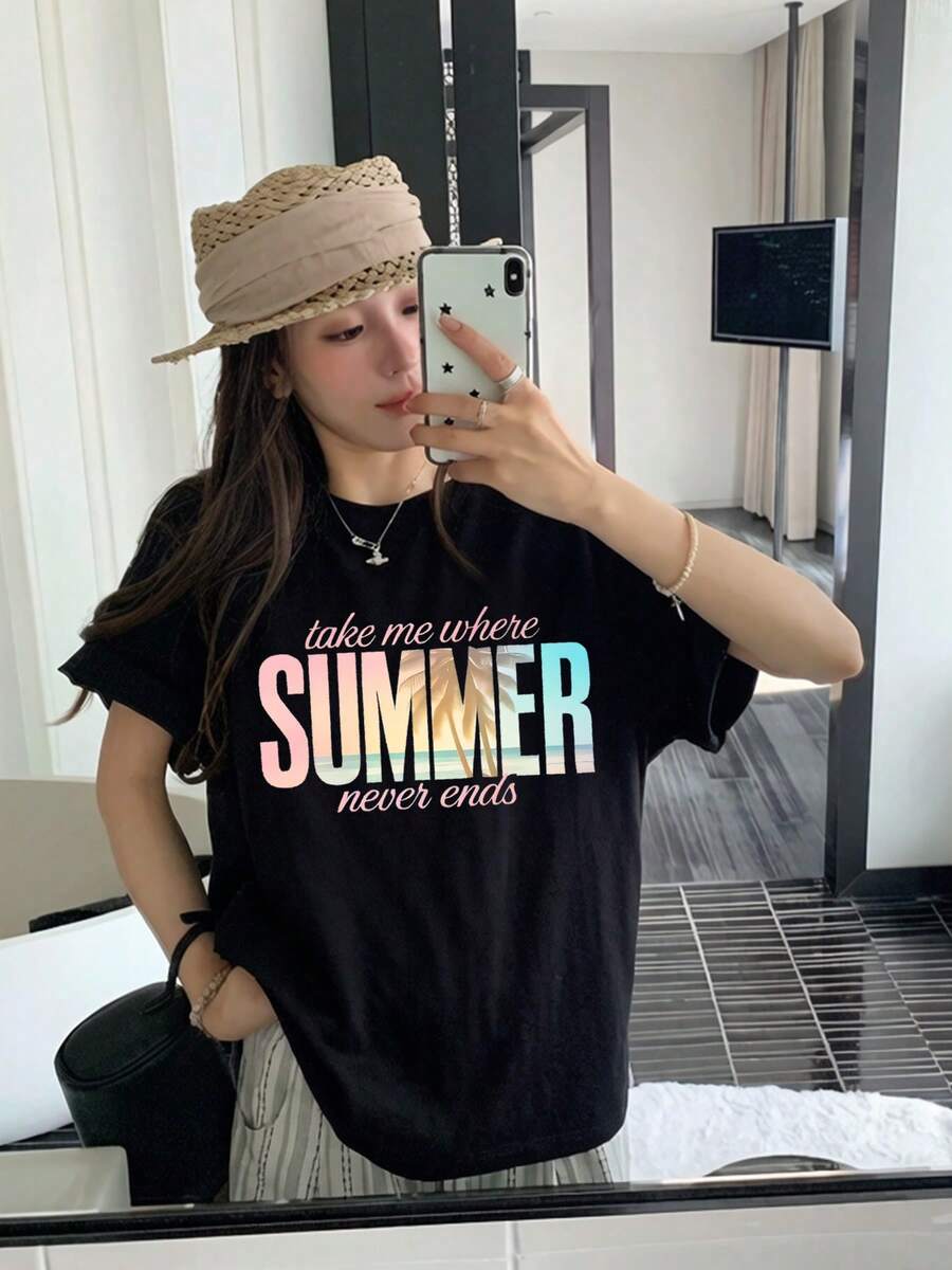 Women T-Shirts - Black - View 1