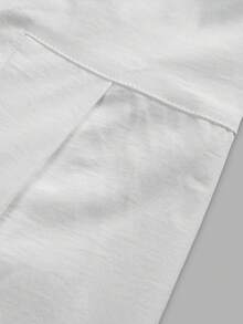 Women's White High-Waisted Pleated Wide-Leg Suit Pants, Commute And Casual Wear - White - View 5