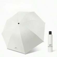 學生用摺疊式防紫外線黑色橡膠遮陽傘，晴雨兩用 - 彩色 - 查看 9