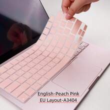 1pc English Peach Pink Keyboard Cover, EU Layout, Compatible With MacBook Neo 13-Inch (A18) Pro 2026 Model A3404 512GB With Touch ID, Comfortable Touch, Stain-Resistant, Precise Fit - View 11