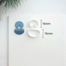 Basic Geometric Shape Earrings Making Kits, Diamond Oval Trapezoid Triangle Pattern Polymer Clay Cutters For DIY Pendants Jewelry Making - White - View 8